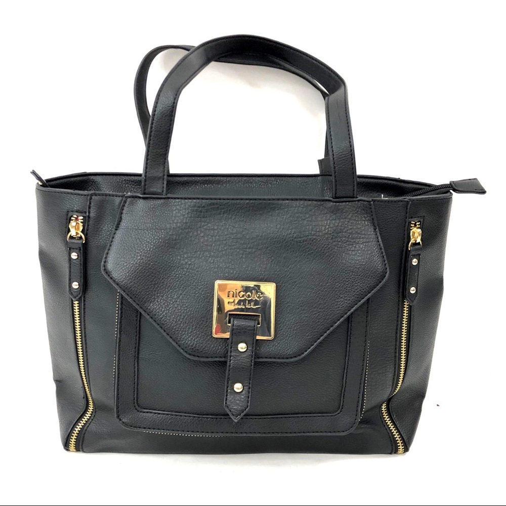 Nicole Miller Black Tote Purse